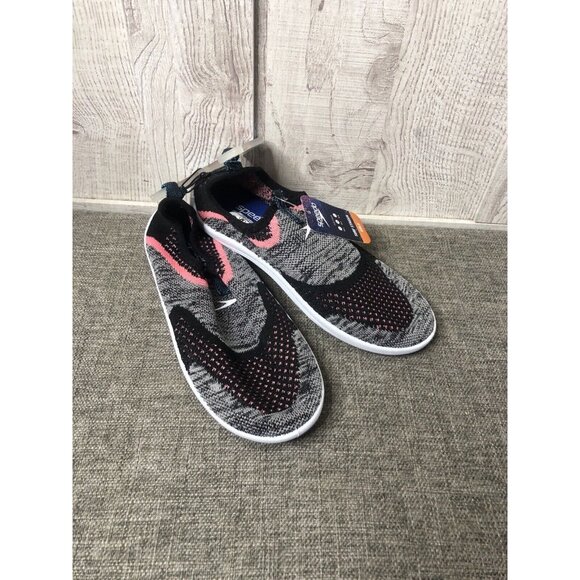 Speedo Other - Girls Speedo Heather Gray Black Pink Surf Strider Water Shoes Junior Size M 2-3